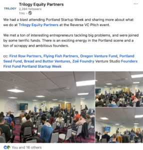 A series of images from Portland Startup Week